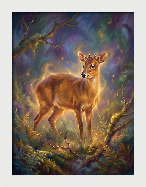Bay Duiker In Enchanted Forest