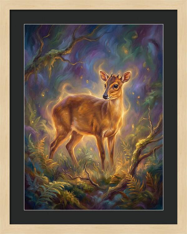 Bay Duiker In Enchanted Forest
