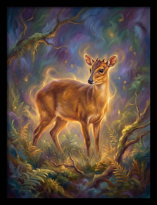 Bay Duiker In Enchanted Forest