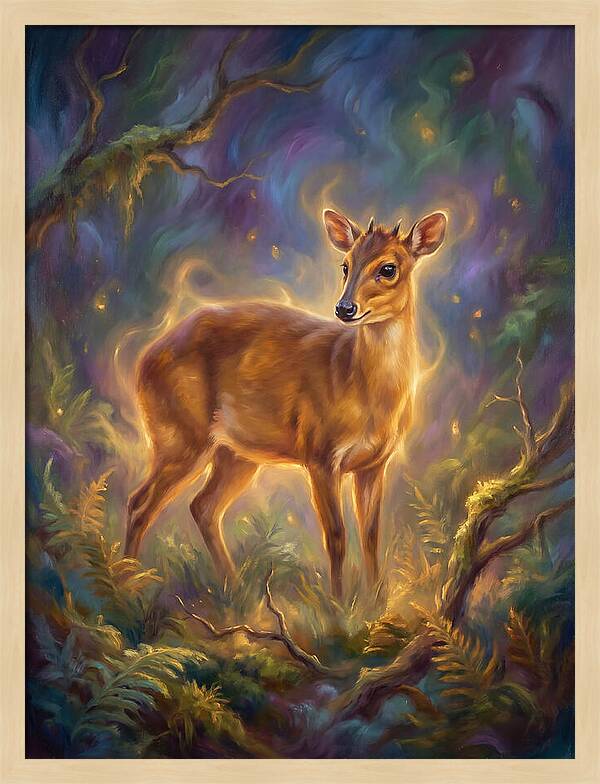 Bay Duiker In Enchanted Forest