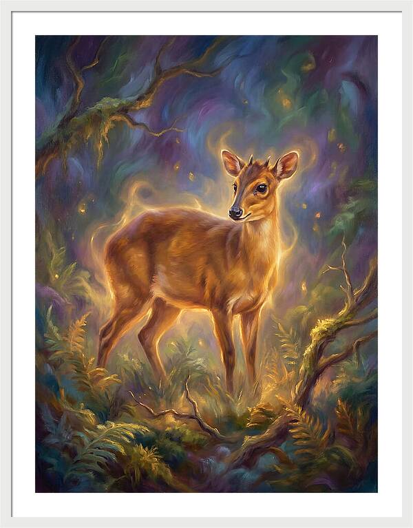 Bay Duiker In Enchanted Forest