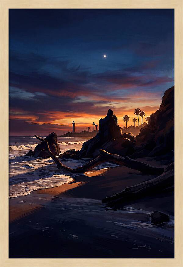Beach At Dusk With Venus