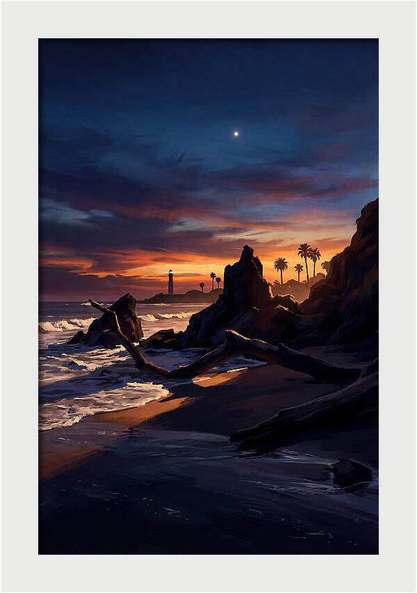 Beach At Dusk With Venus
