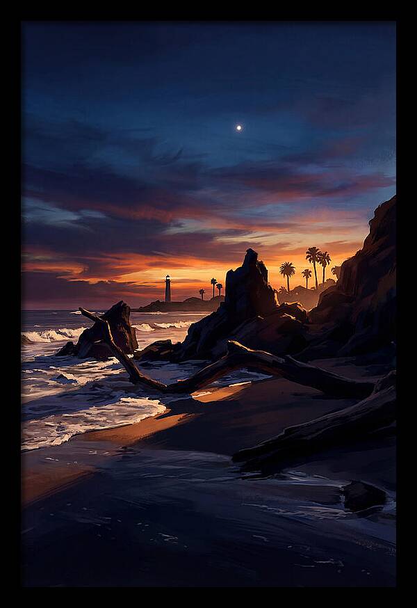 Beach At Dusk With Venus