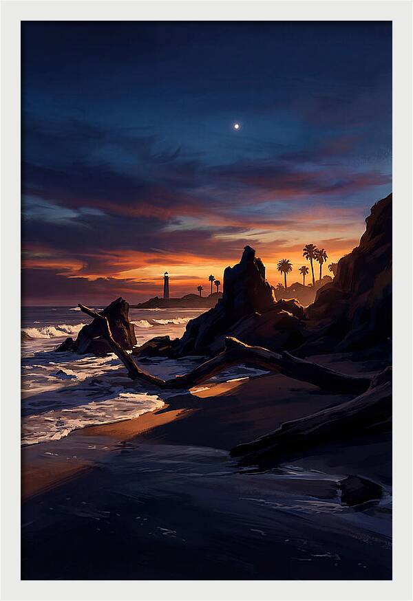 Beach At Dusk With Venus