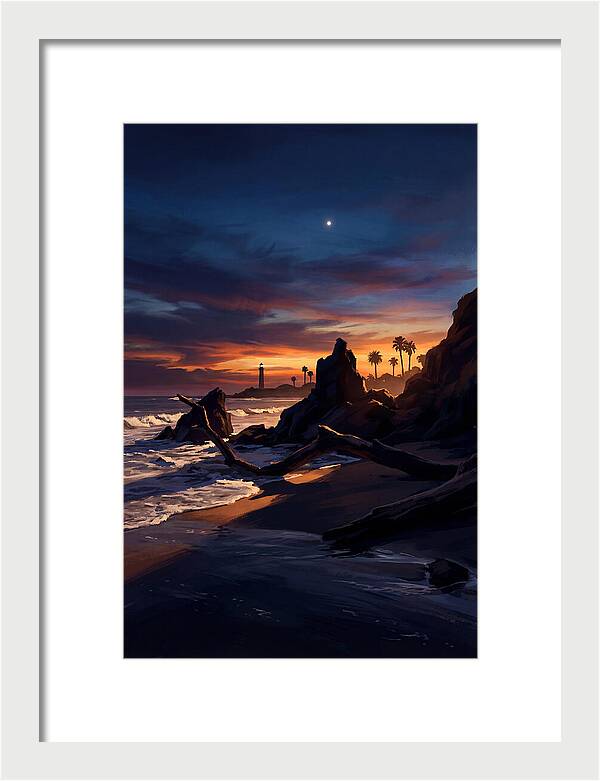 Beach At Dusk With Venus