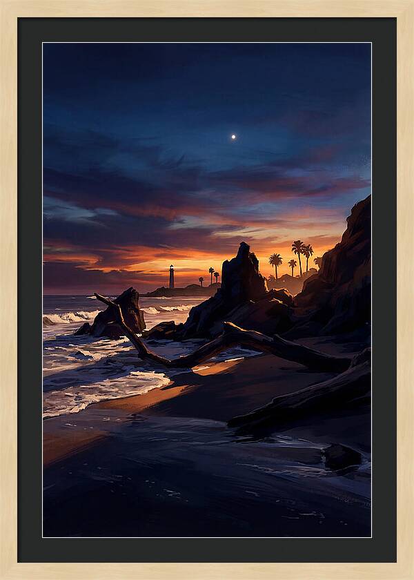Beach At Dusk With Venus