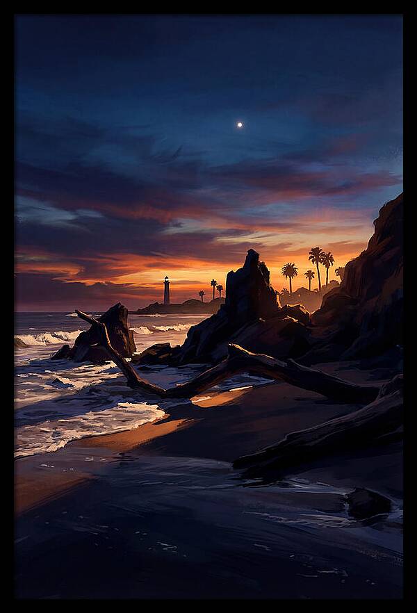 Beach At Dusk With Venus