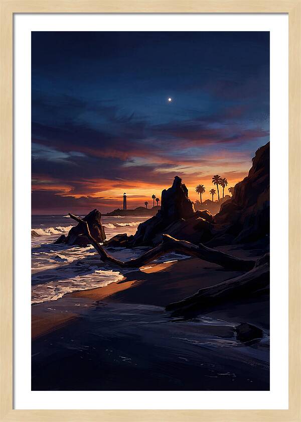 Beach At Dusk With Venus