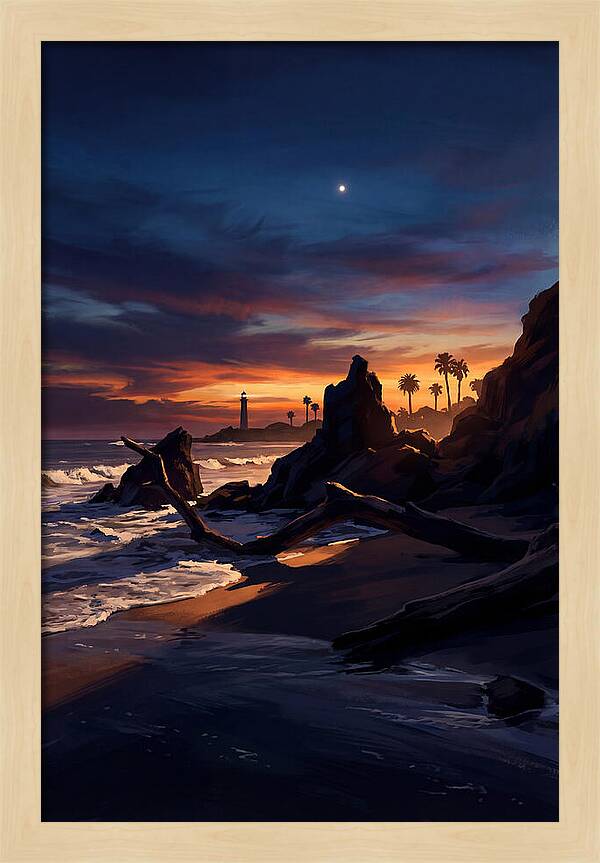 Beach At Dusk With Venus