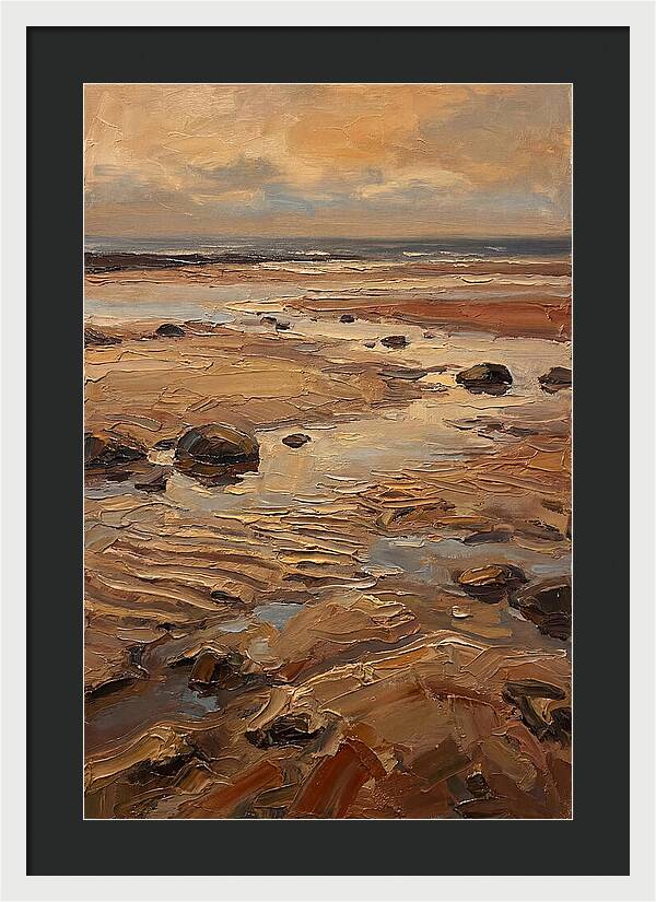 Beach At Extremely Low Tide