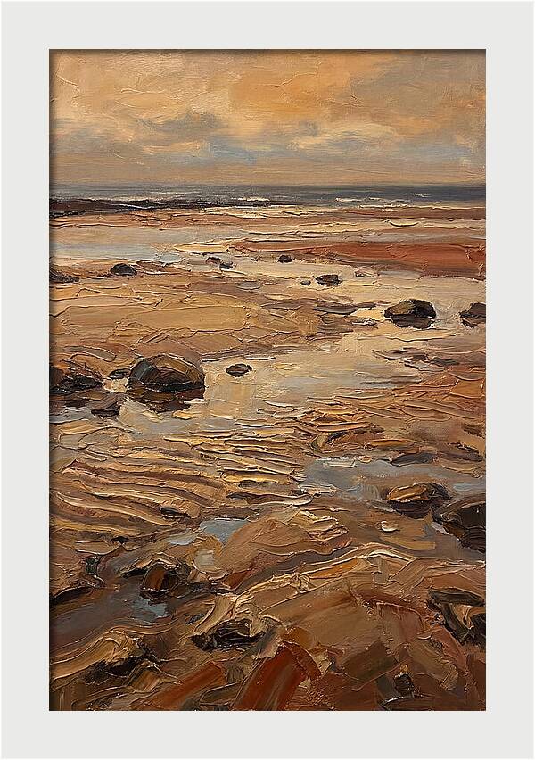Beach At Extremely Low Tide