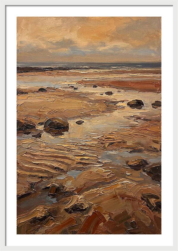 Beach At Extremely Low Tide