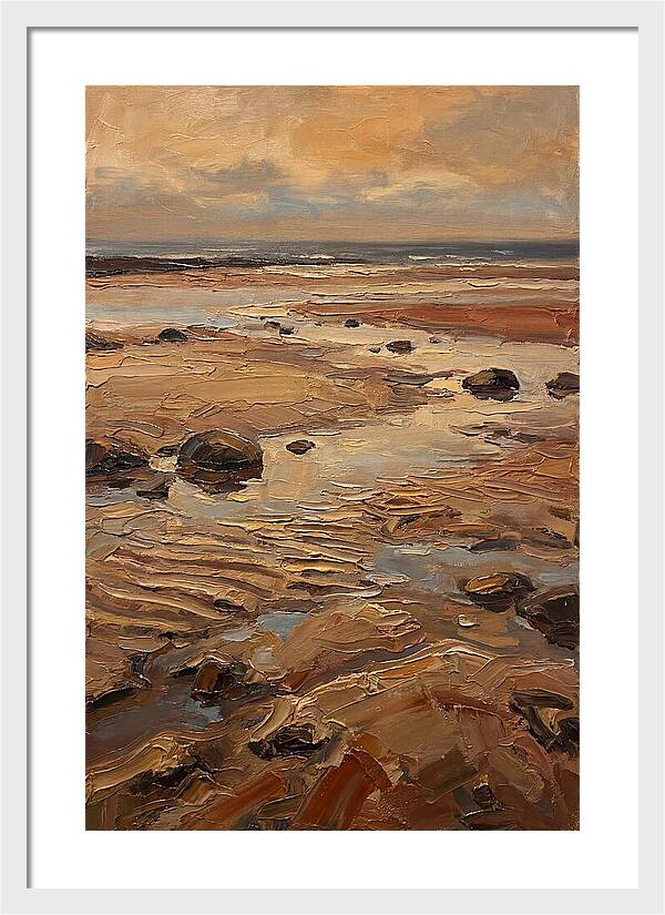 Beach At Extremely Low Tide