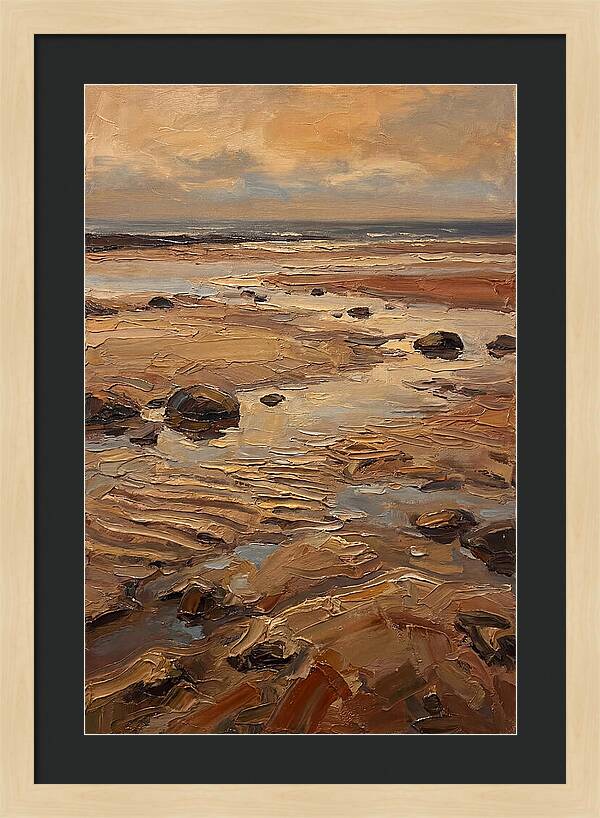 Beach At Extremely Low Tide