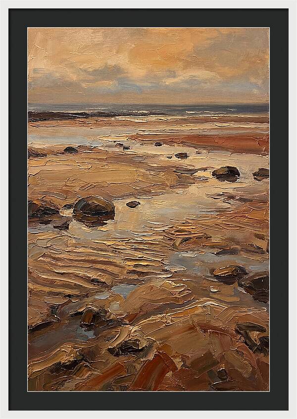 Beach At Extremely Low Tide