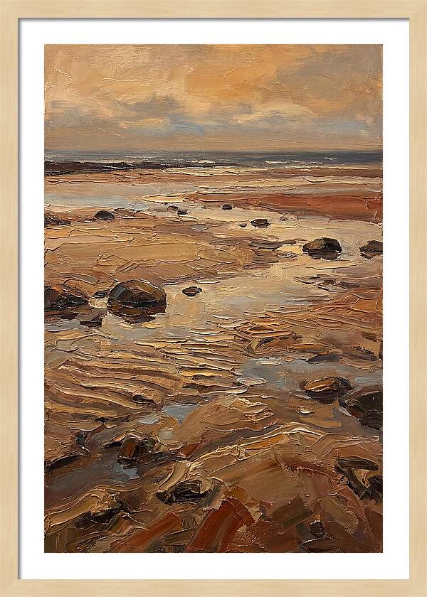 Beach At Extremely Low Tide