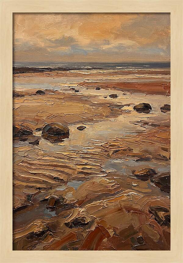 Beach At Extremely Low Tide