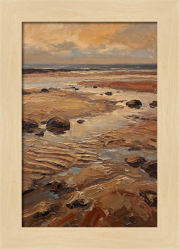 Beach At Extremely Low Tide