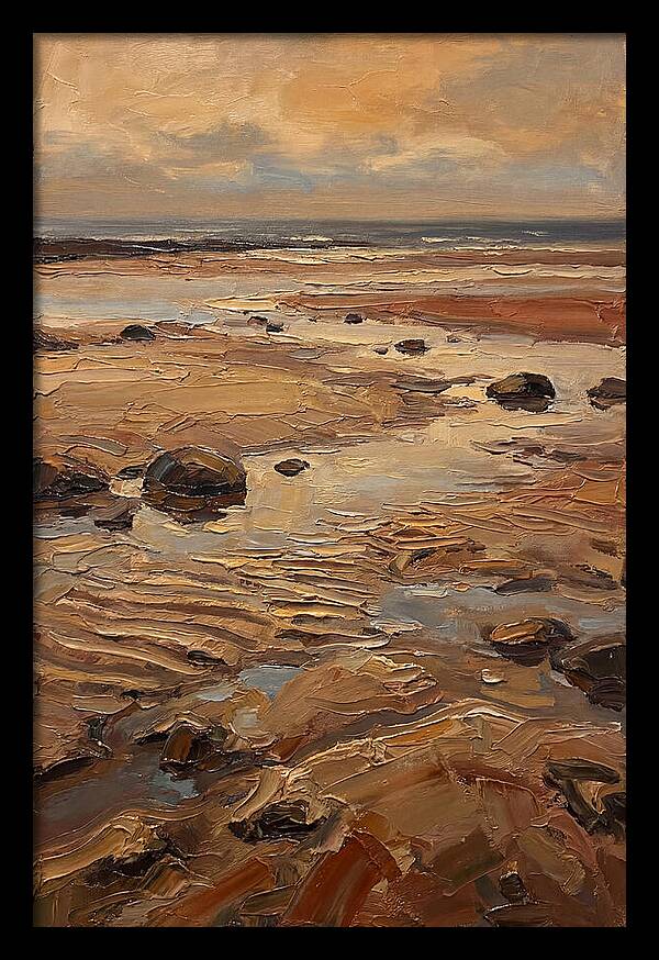 Beach At Extremely Low Tide