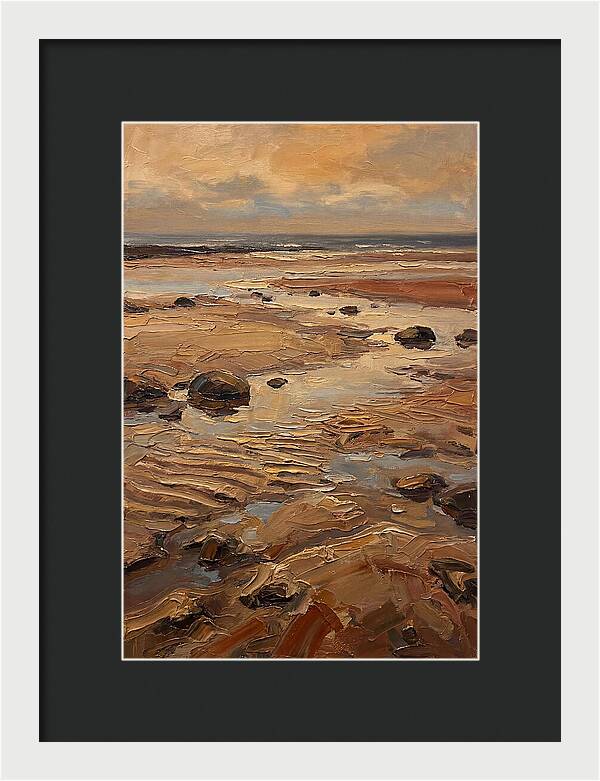 Beach At Extremely Low Tide