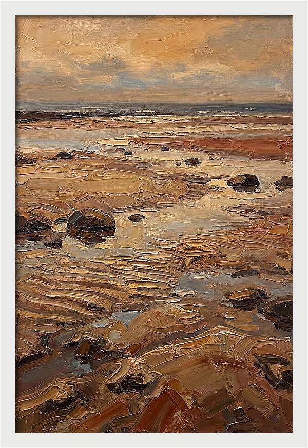 Beach At Extremely Low Tide