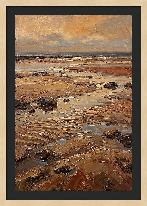 Beach At Extremely Low Tide