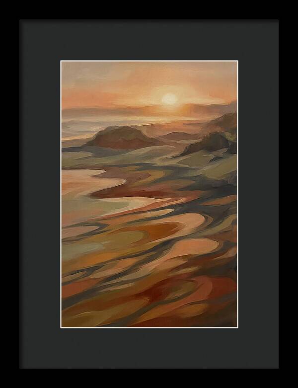 Beach At Sunset With Long Shadows