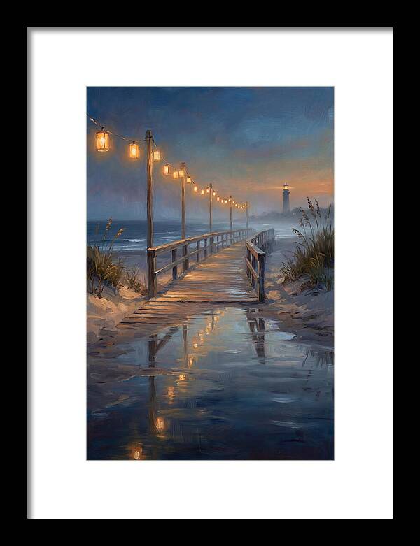 Beach Boardwalk At Dusk