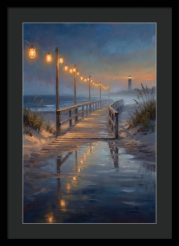 Beach Boardwalk At Dusk