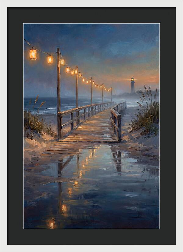 Beach Boardwalk At Dusk