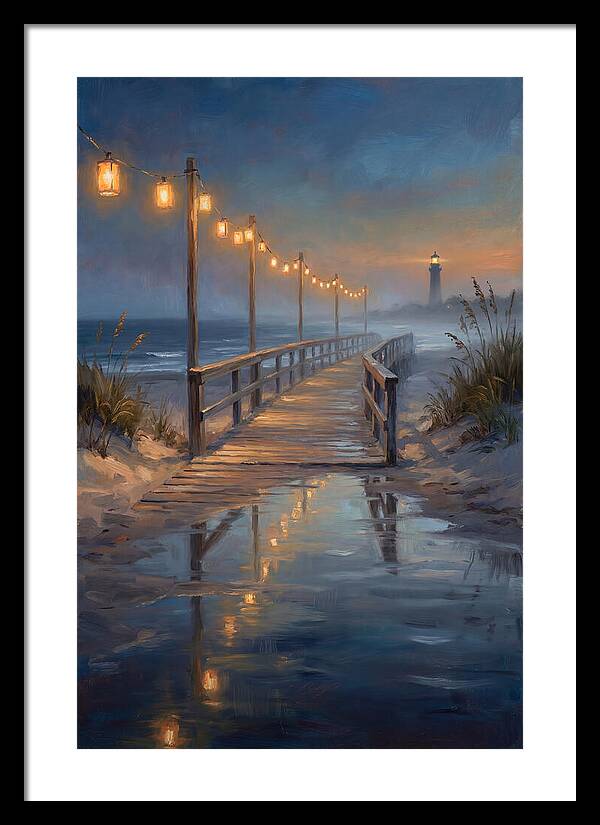 Beach Boardwalk At Dusk