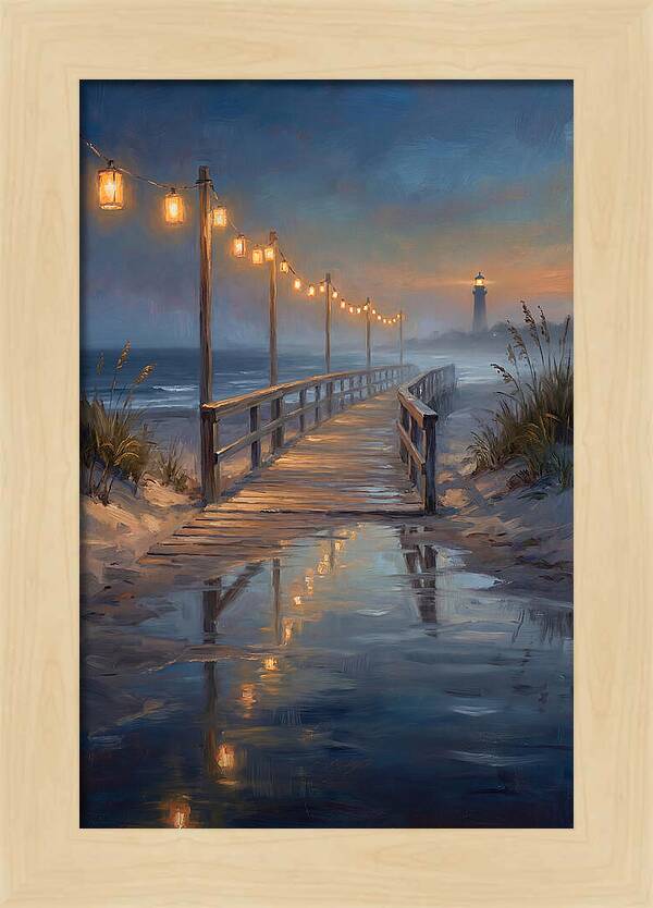 Beach Boardwalk At Dusk