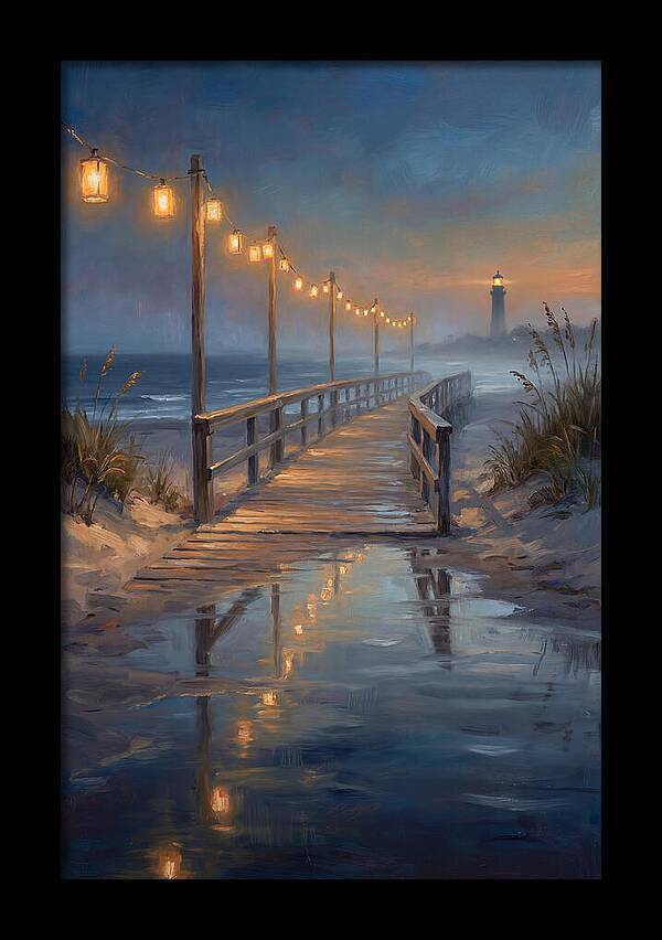 Beach Boardwalk At Dusk