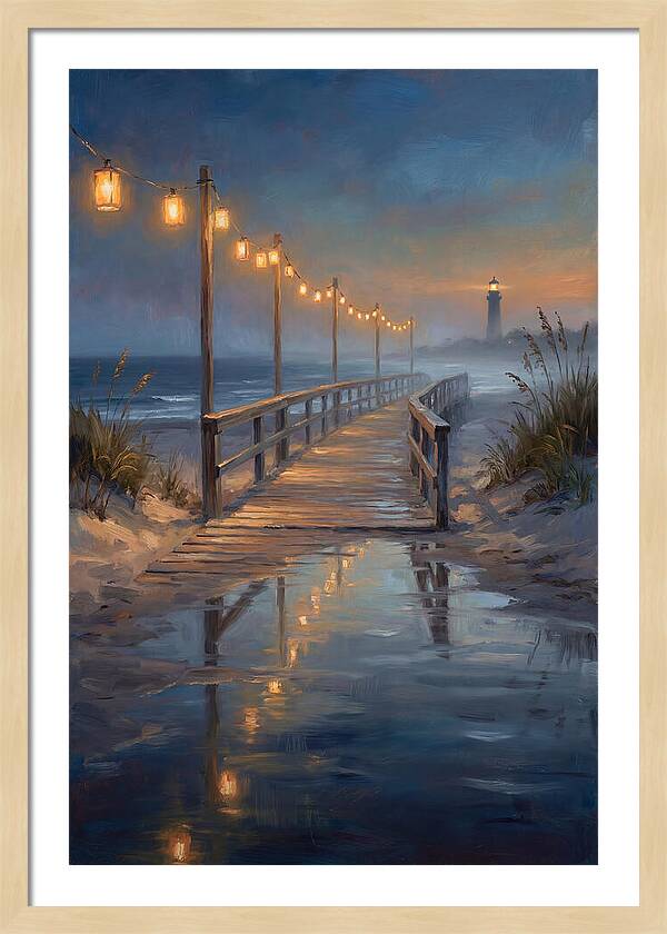 Beach Boardwalk At Dusk