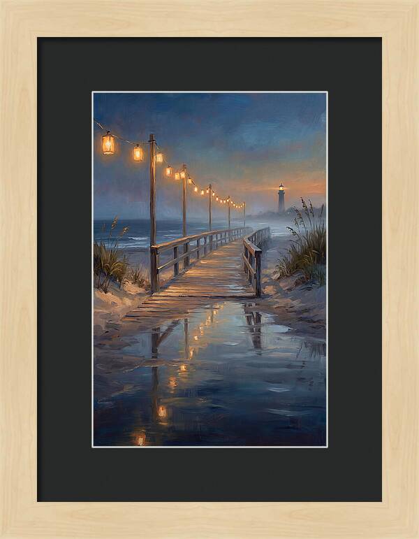 Beach Boardwalk At Dusk