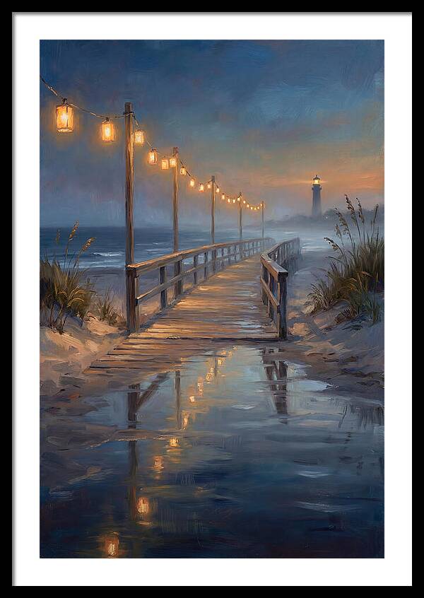 Beach Boardwalk At Dusk