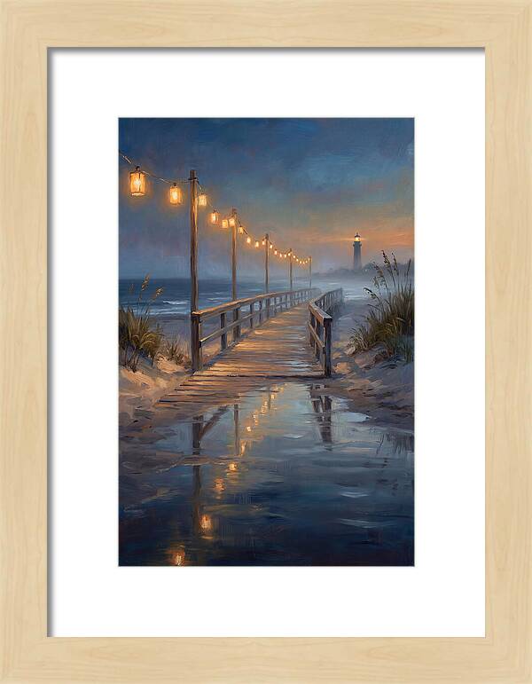 Beach Boardwalk At Dusk