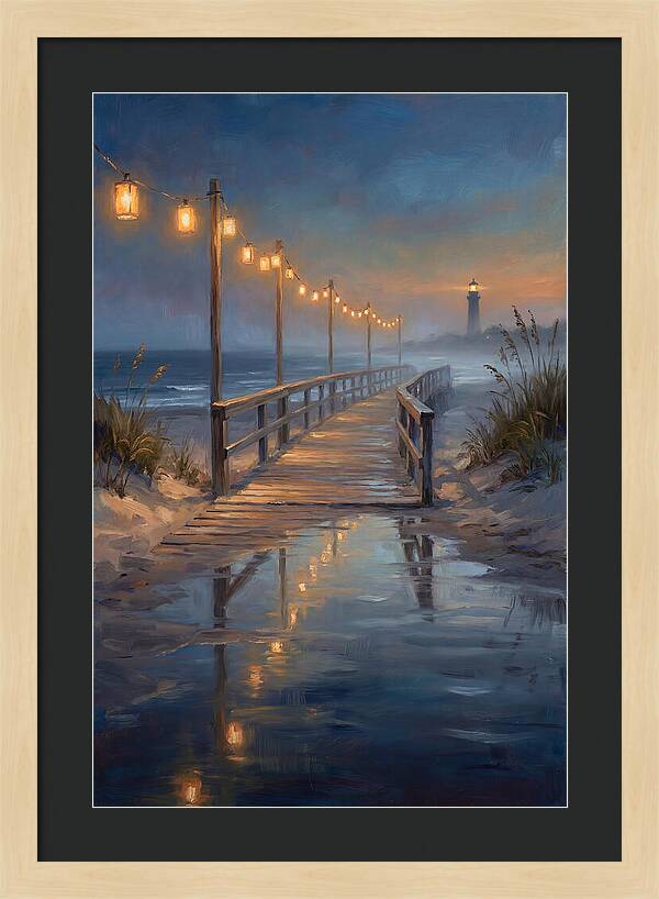 Beach Boardwalk At Dusk