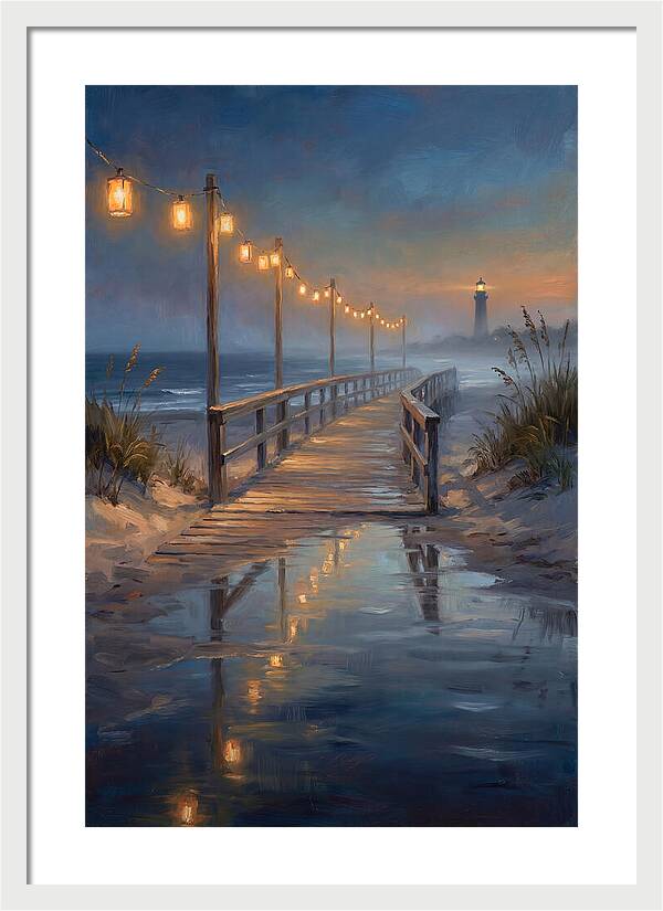 Beach Boardwalk At Dusk