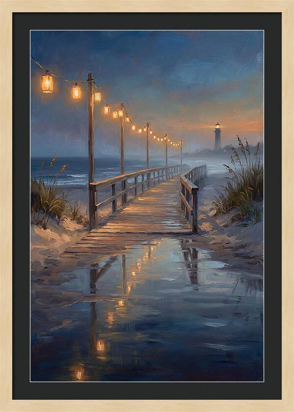 Beach Boardwalk At Dusk