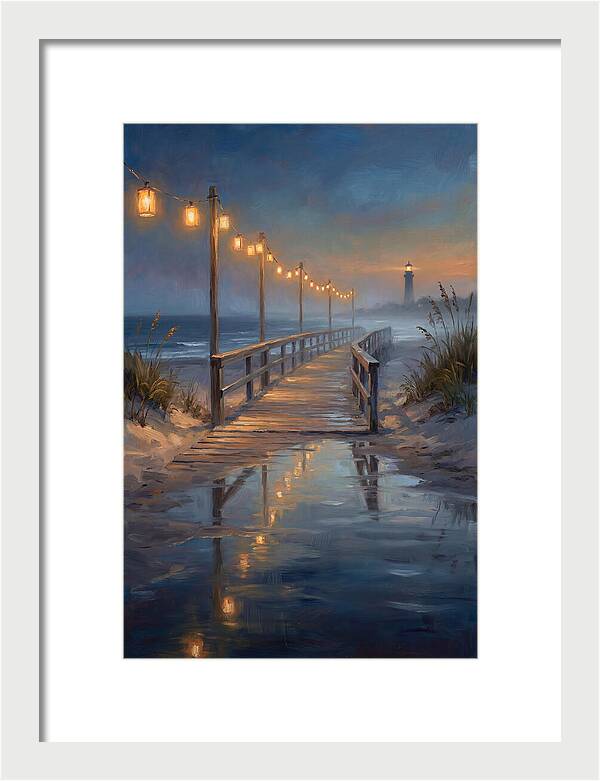 Beach Boardwalk At Dusk