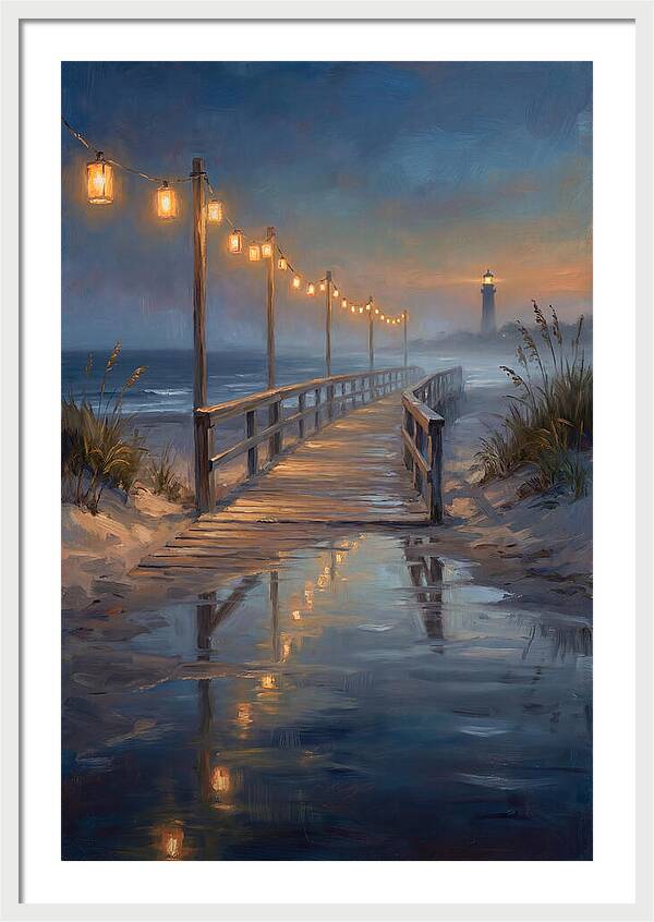Beach Boardwalk At Dusk