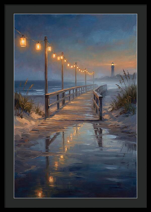 Beach Boardwalk At Dusk