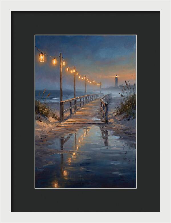 Beach Boardwalk At Dusk