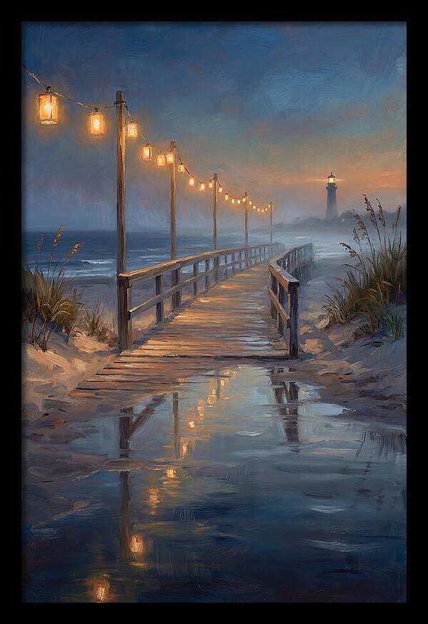 Beach Boardwalk At Dusk