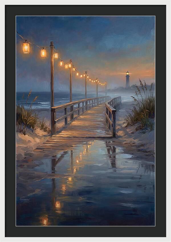 Beach Boardwalk At Dusk