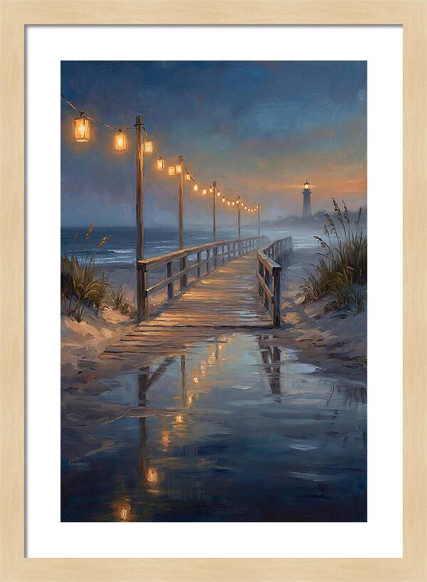 Beach Boardwalk At Dusk