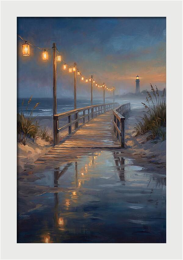 Beach Boardwalk At Dusk