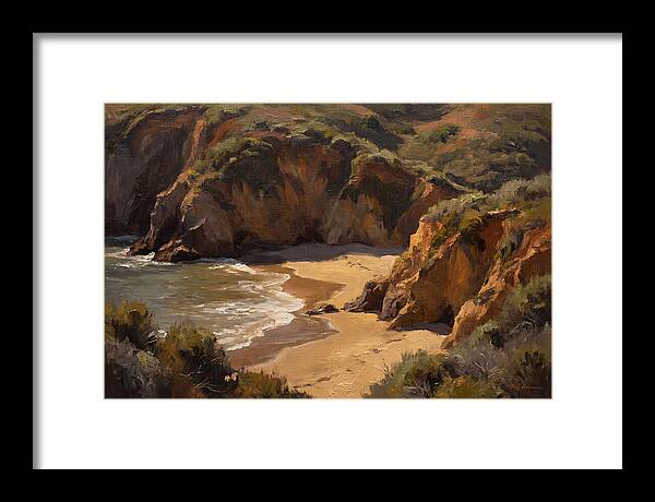 Beach Cove Framed By Dramatic Cliffs